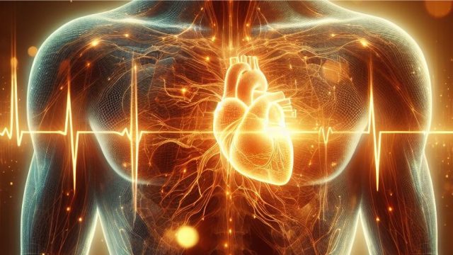 drawing of heart in a human